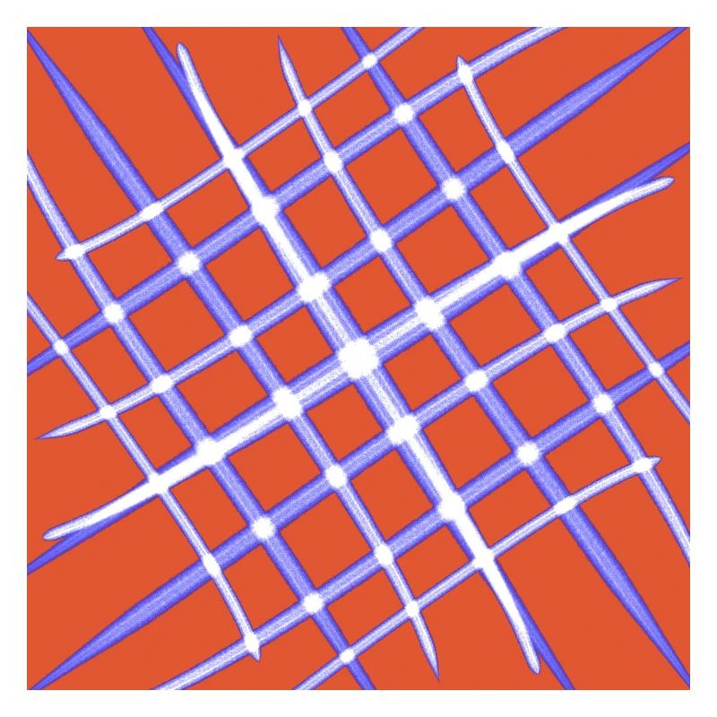 Grid pattern in white and blue