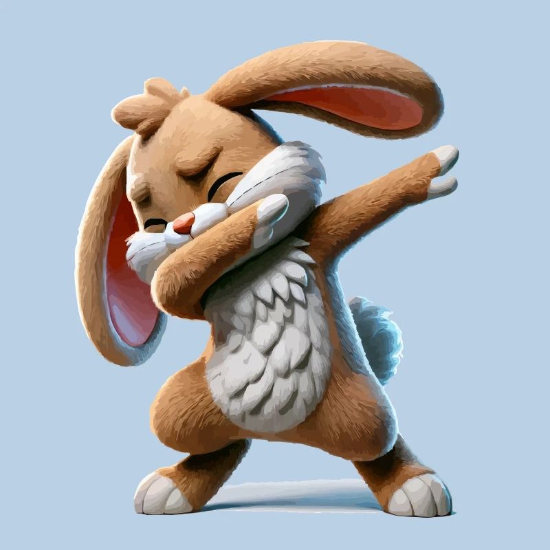 Rabbit Dabbing Comic