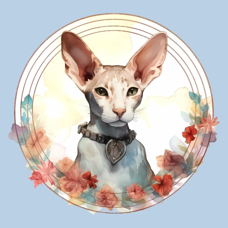 Cornish Rex Cat Boho Style, chats d’amour