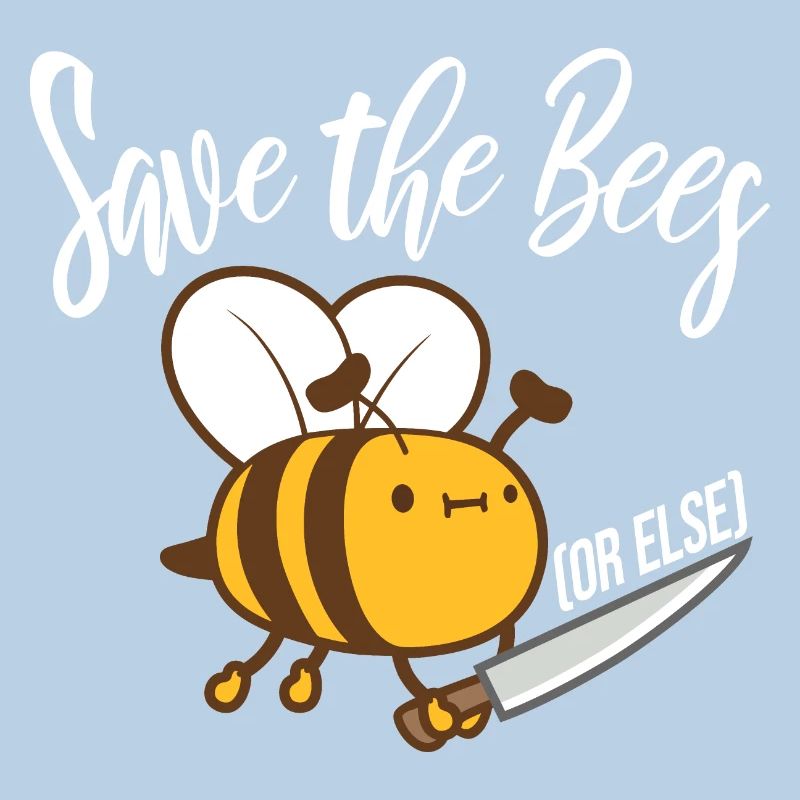 Save The Bees Or Else Knife Fun Cute Bee Beekeeper