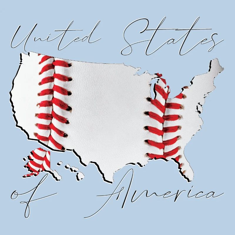 USA | echter Baseball | Landkarte Script
