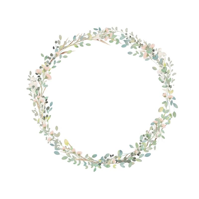 Wreath Elegant Eucalyptus customizable