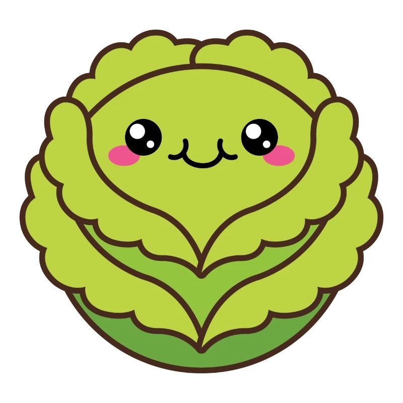 Niedlicher Kohl oder Salatkopf