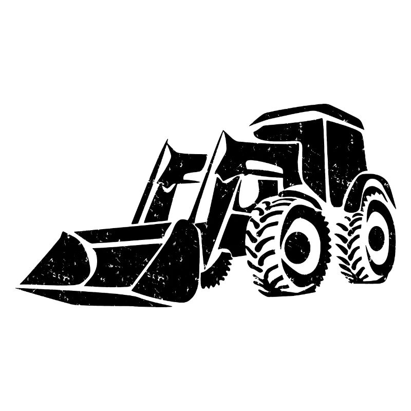 Loading Machine Silhouette Gift Wheel Loader