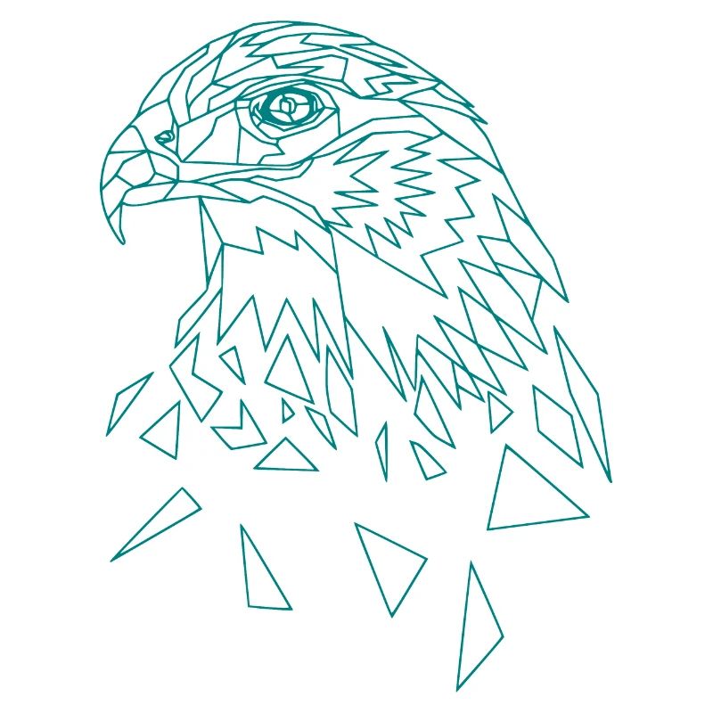Eagle geometric eagle head animal