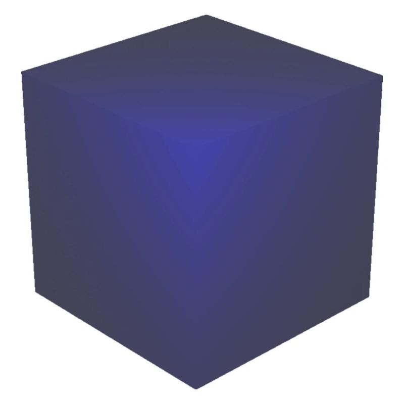 3d cube bleu