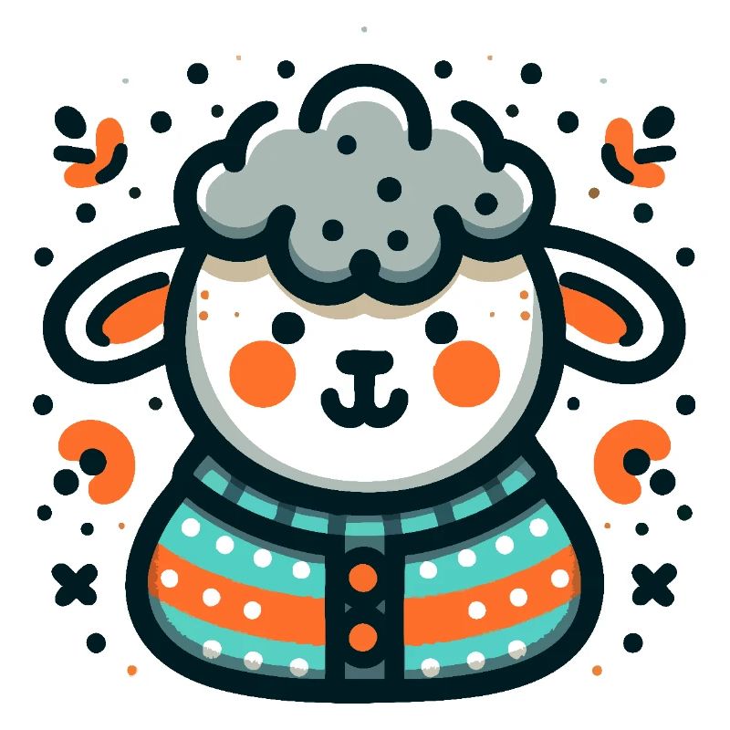 Mouton mignon dans un pull