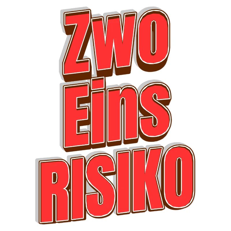 Zwo Eins Risiko Großbuchstaben Typo