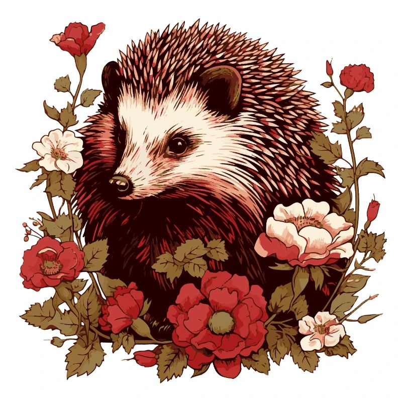 Igel im Blumenmeer
