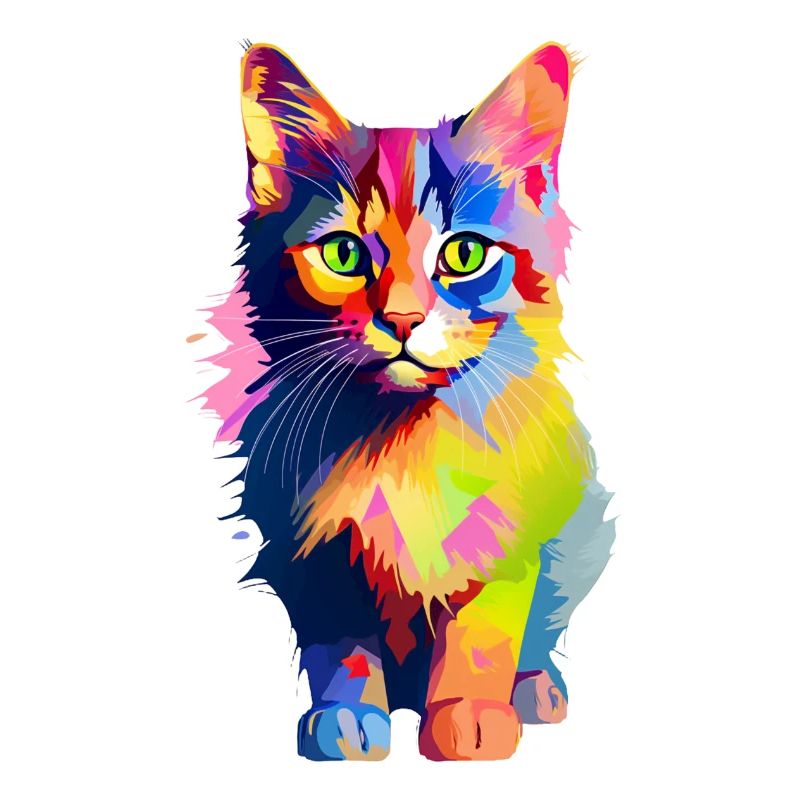 Tierisch bunte Katze