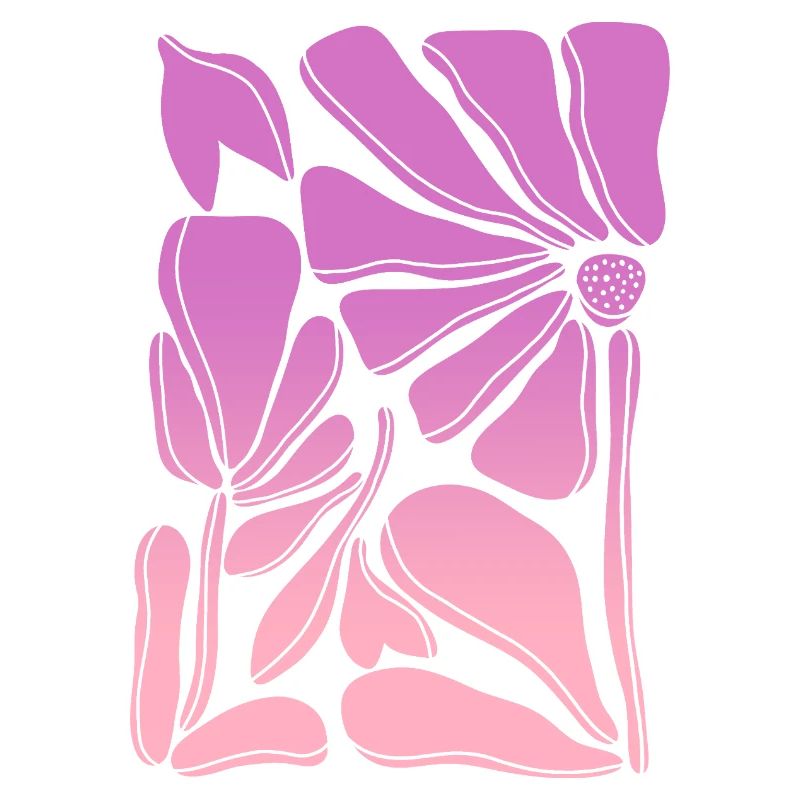 Flower power pink gradient