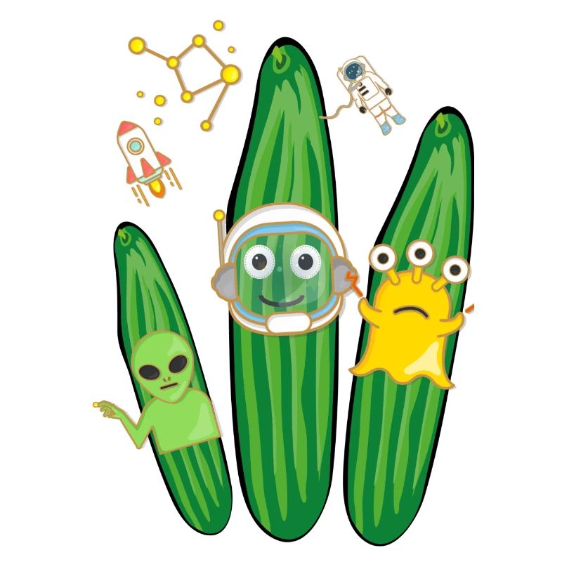 Trio de concombre,Concombre,Concombre,Concombre,Concombre,Concombre,Espace, Alien