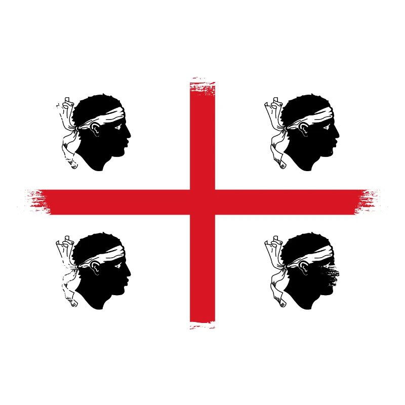 Drapeau de la Sardaigne Drapeau sarde Drapeau de la Sardaigne