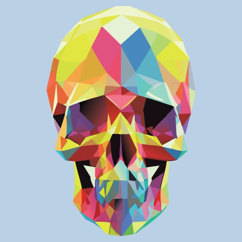 Low-Poly-Schädel