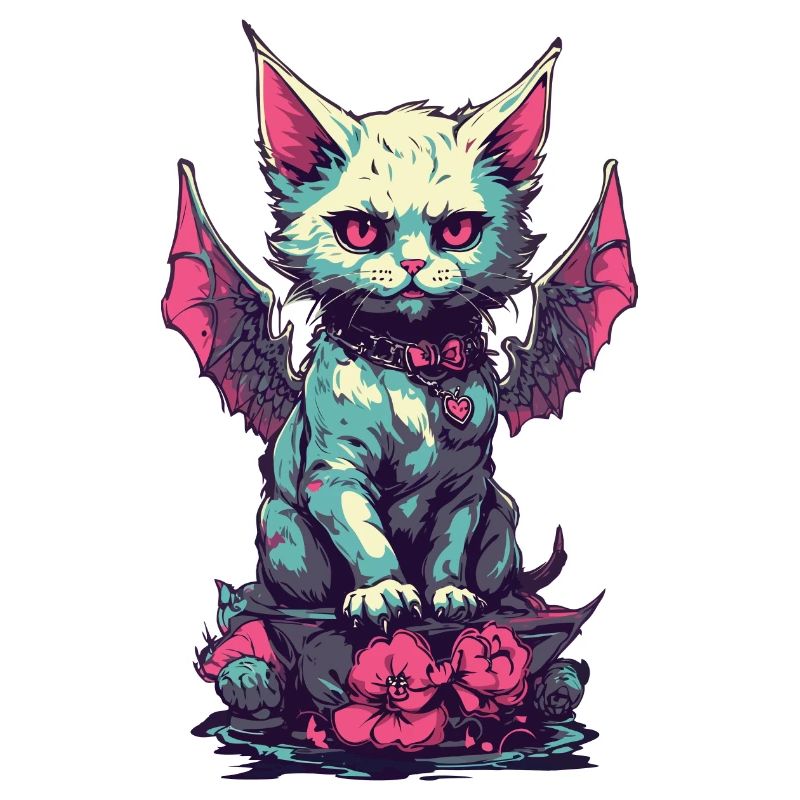 Goth chat vampire démons esthétique