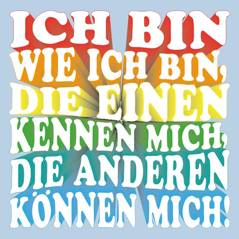 Ich bin wie ich bin - Adenauer Zitat in 3D Text