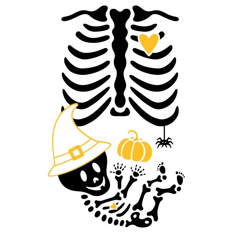 Maternity Skeleton Witch Hat