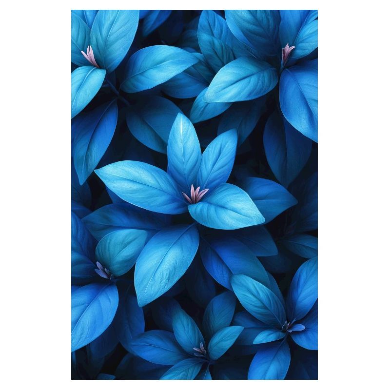 Cobalt Blue Leaf Weave