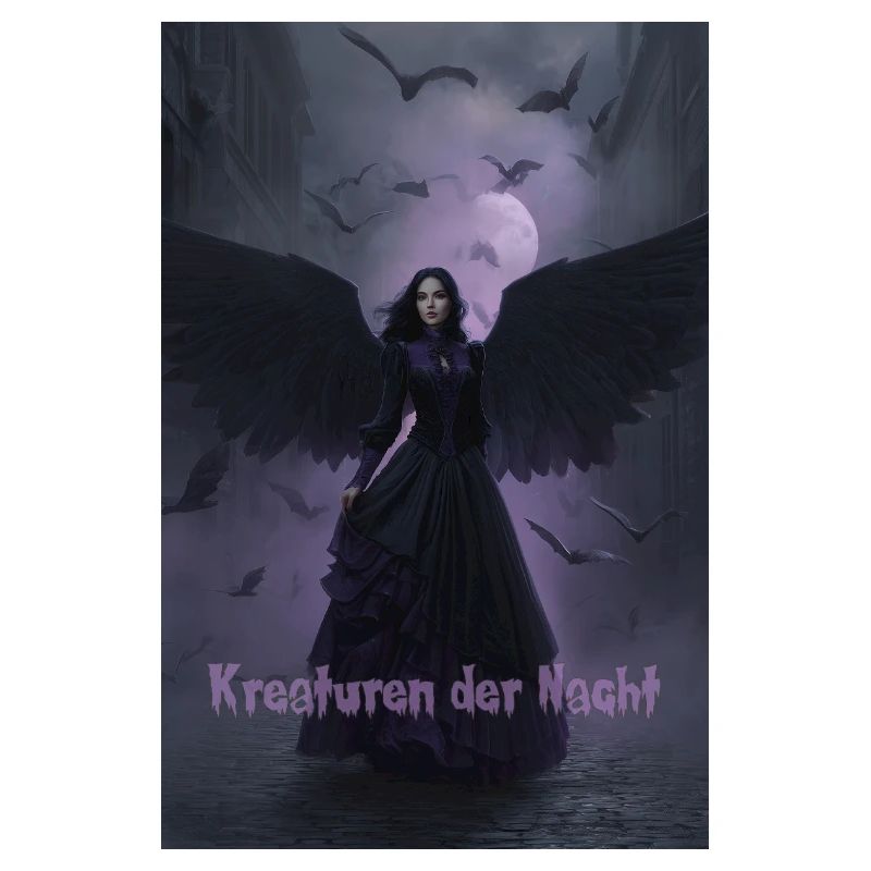 Night creature with black wings