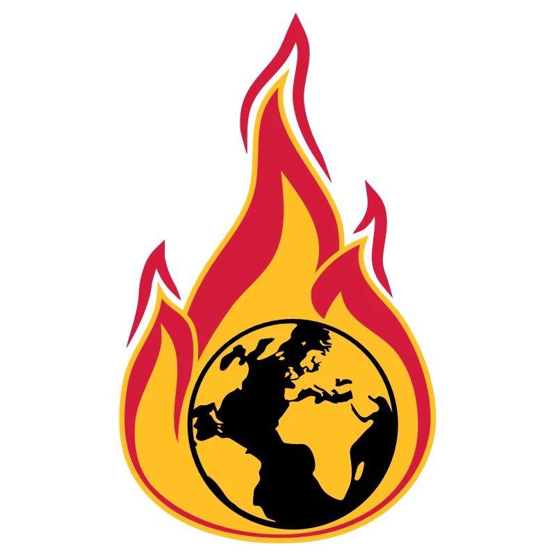 earth on fire planet home climate change global erw