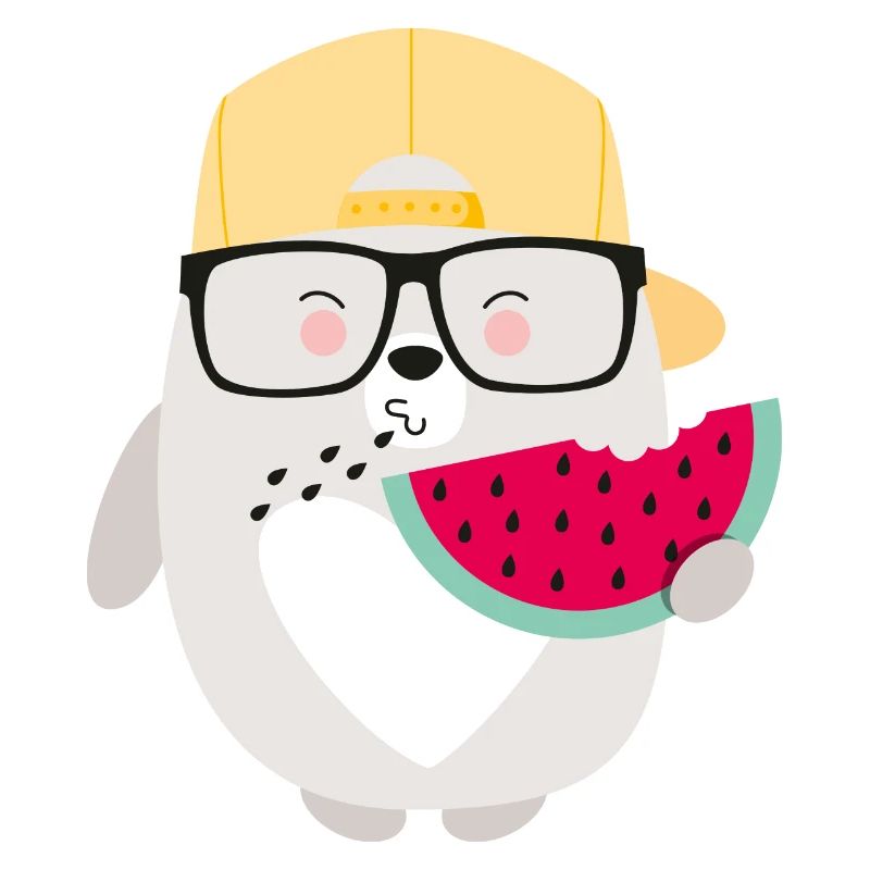 BEAR WITH MELON