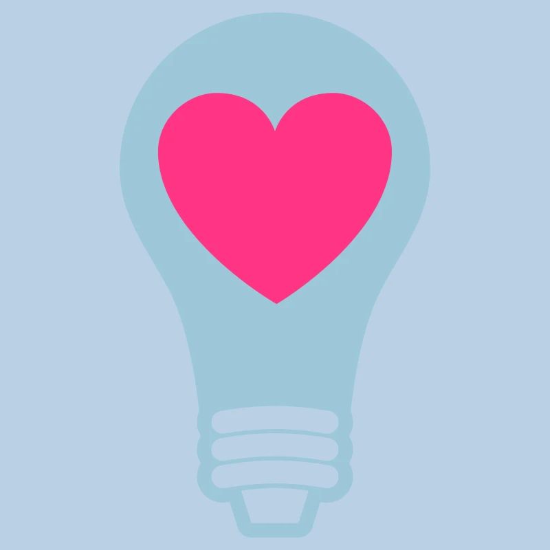 Light Bulb With Heart