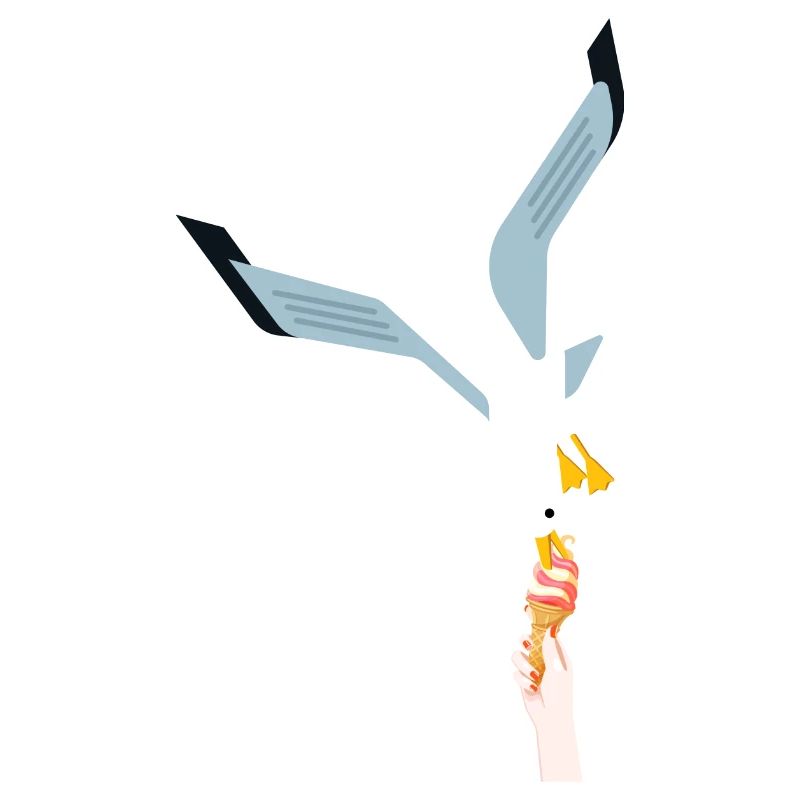 Möwe Eis Geschenk Vogel Dieb