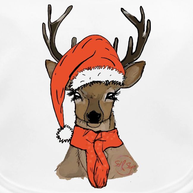 Cervo di Natale dipinto a mano per bambini