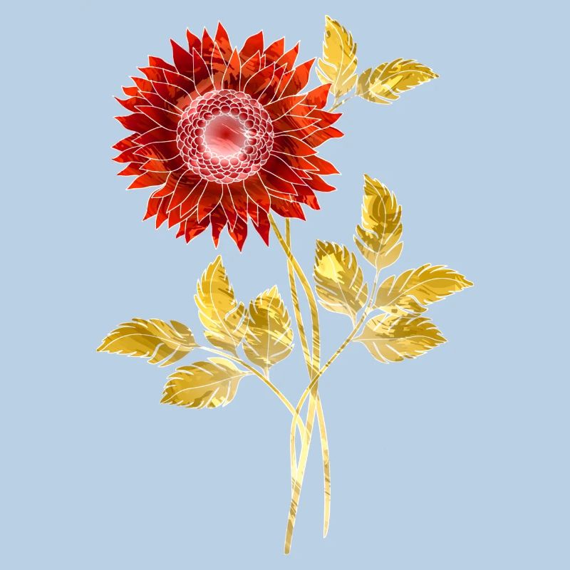 Fleur colorée