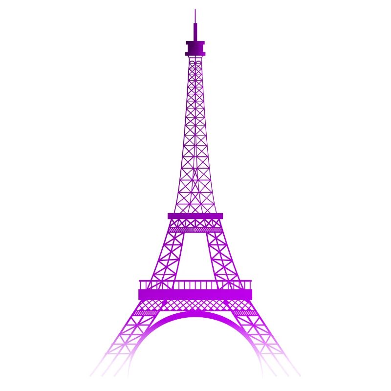 Tour Eiffel (dégradé violet-pourpre)