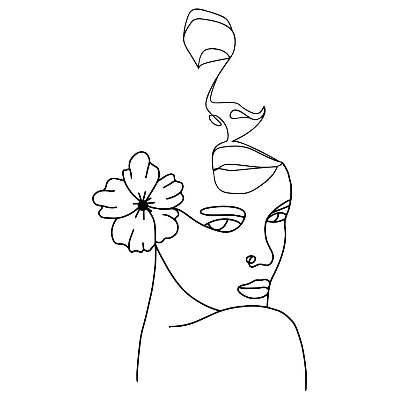 Visage line abstract