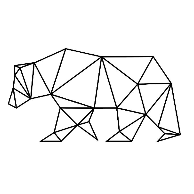 Eisbaer Bär black polyart