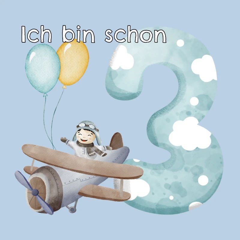 3. Geburtstag Flugzeug Pilot