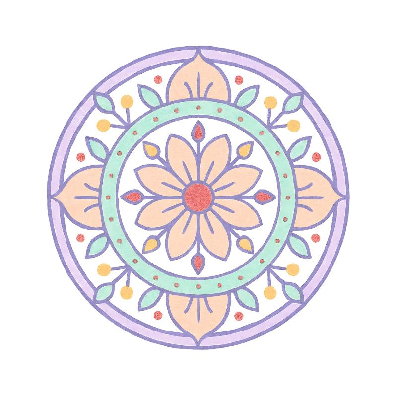 Mandala mit Risographie-Effekt