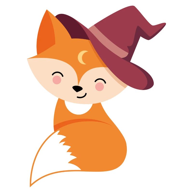 Fox with magic hat