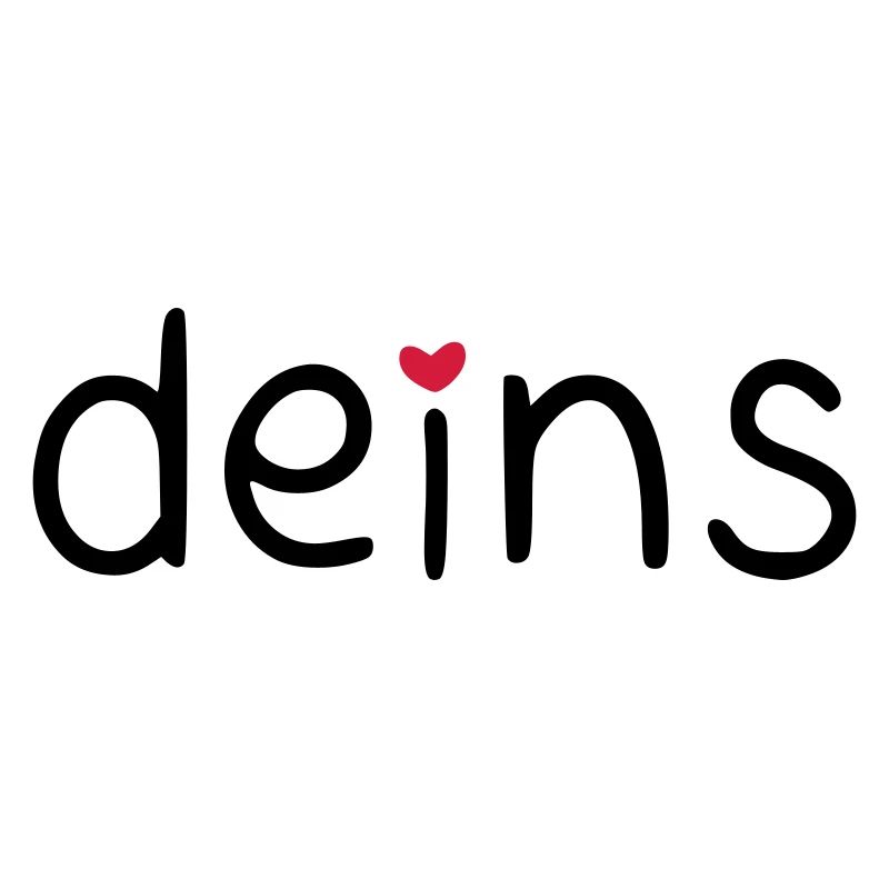 deins – mit farbigem Herz