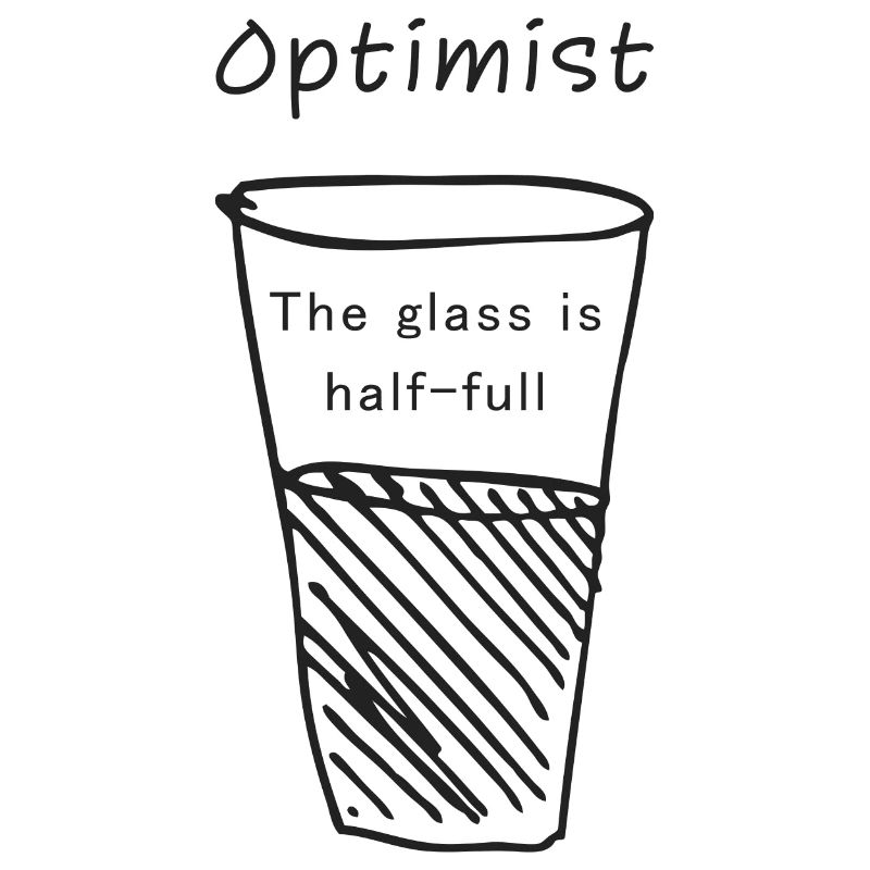 Optimist - Das Glas ist halb voll - Geschenkidee
