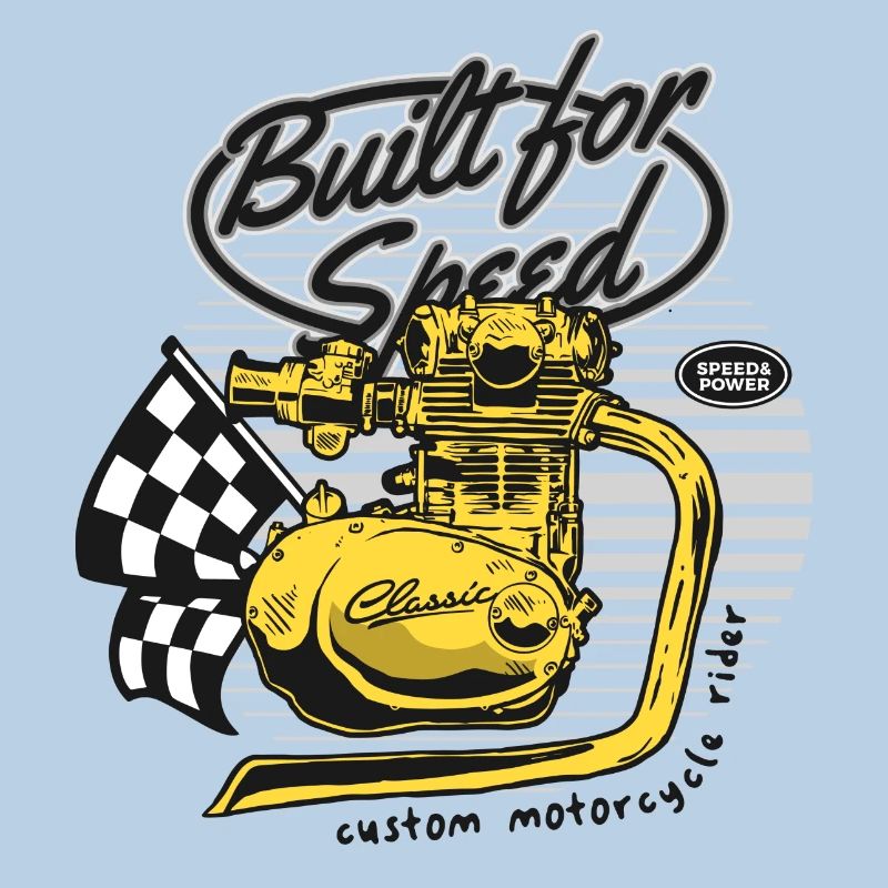 Motor Speed Vintage Race Motorcycle