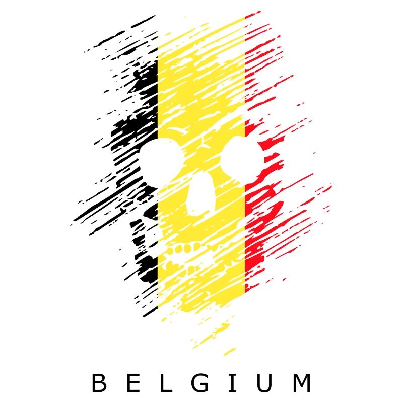 Crâne de drapeau belge crâne de drapeau belge
