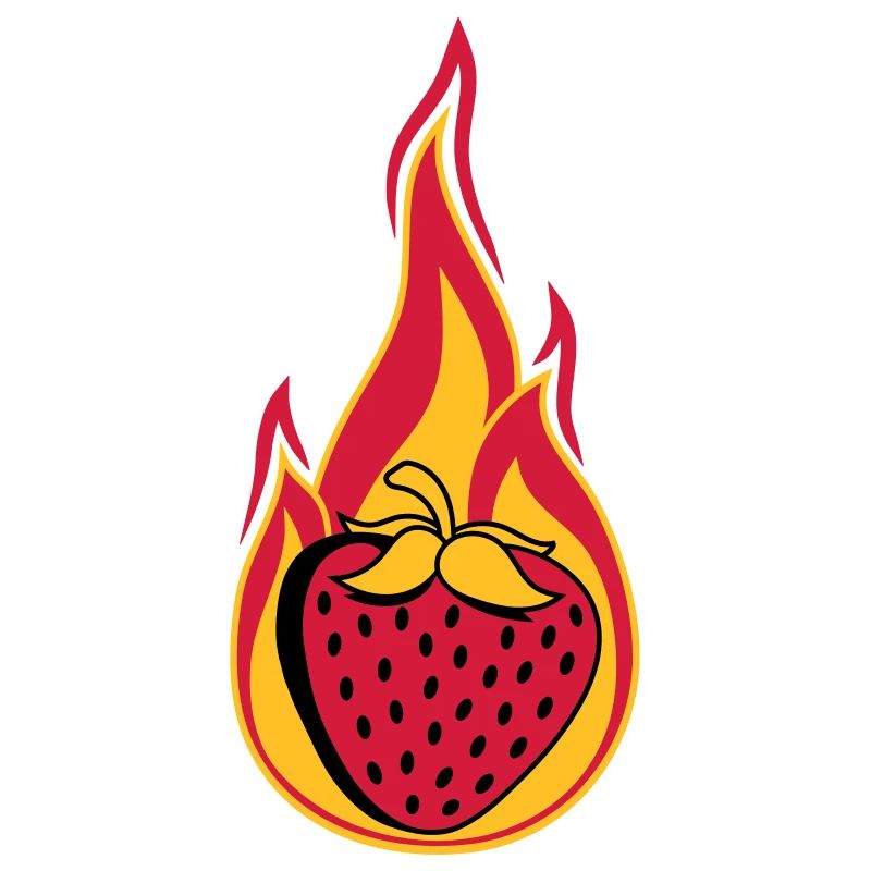 fire flame burn hot strawberry fruity l