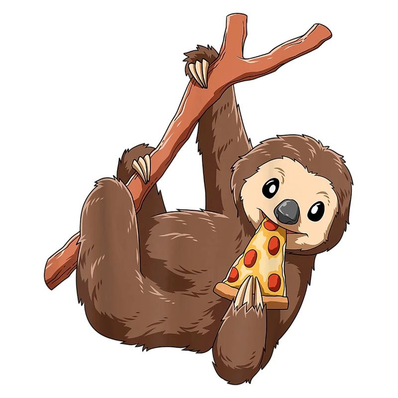 Sloth sloth lazy pizza eating