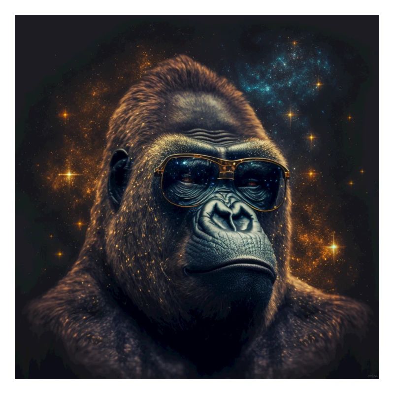 Stardust Gorilla - KI generierte Kunst - AI Art