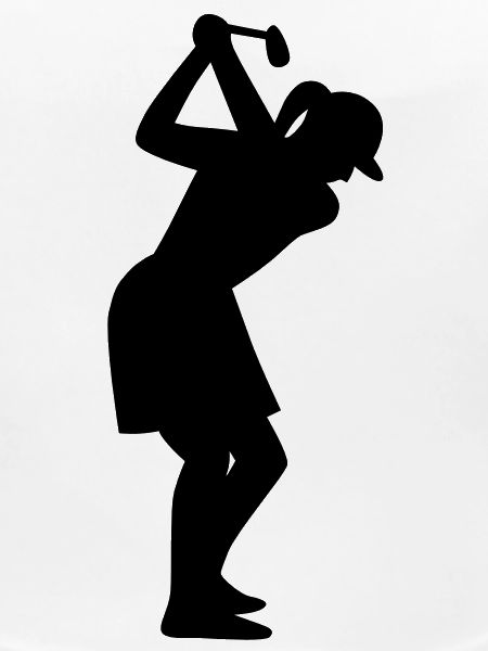 Golferin beim Abschlag