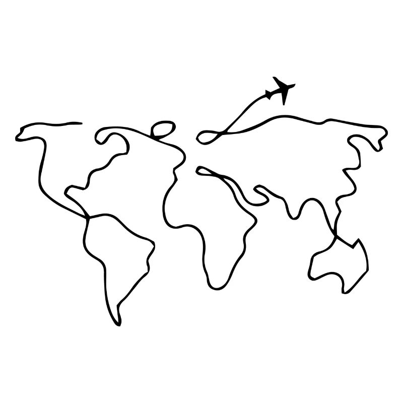 World map plane gift idea