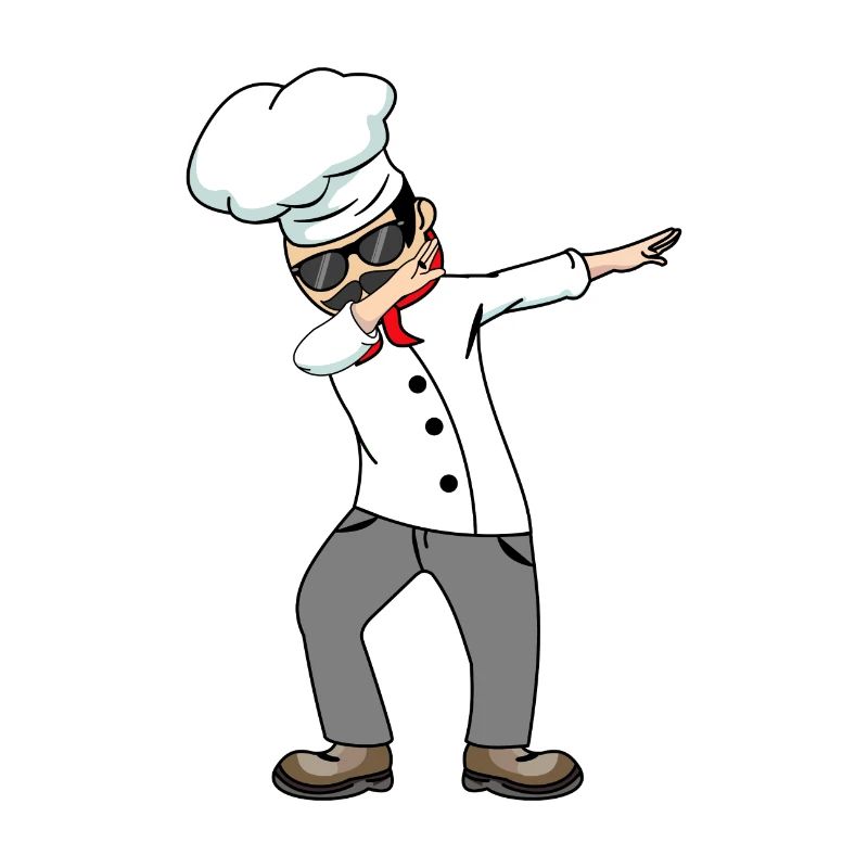 Chef Cooking Chef Dabbing Funny Dancer