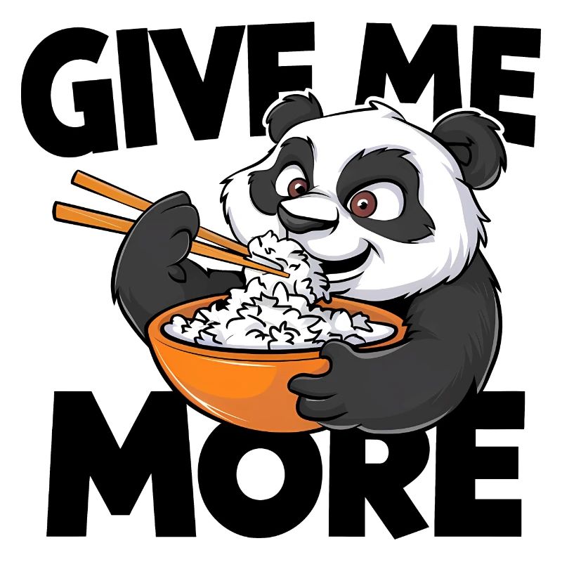 Panda mangeant du riz