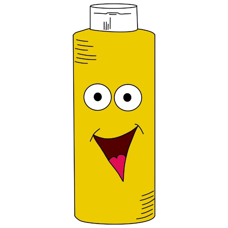 Moutarde jaune moutarde bouteille avec visage
