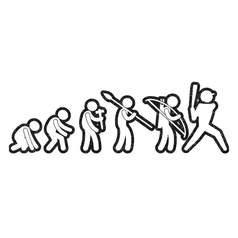 Evolution Joueur de Baseball Grunge Blanc