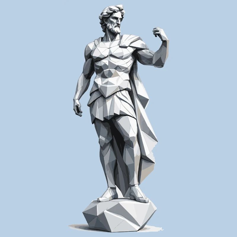 Dieu grec - Design Low Poly