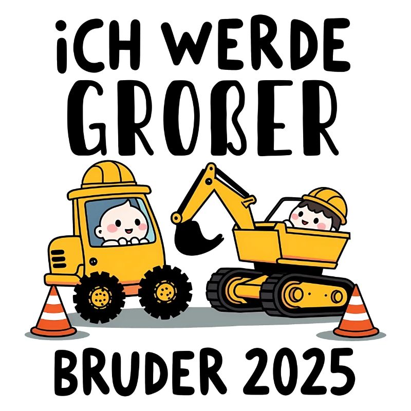 Ich Werde Großer Bruder 2025 Bagger Schwarz Kinder